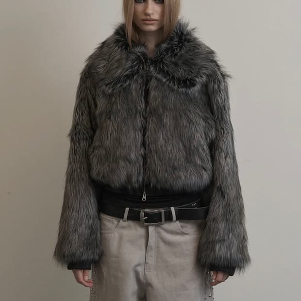 셋업이엑스이 퍼자켓 FUR SHORT JACKET
