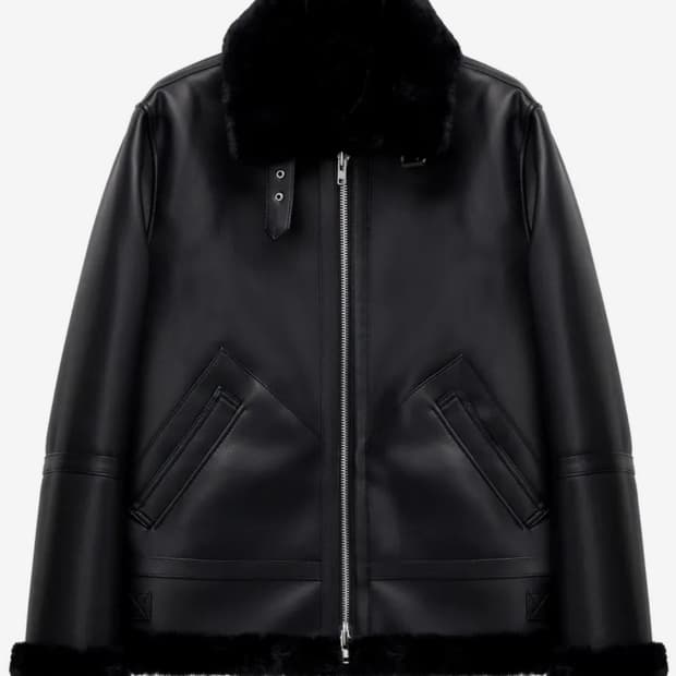 도프제이슨 블랙 무스탕 자켓 L 급처