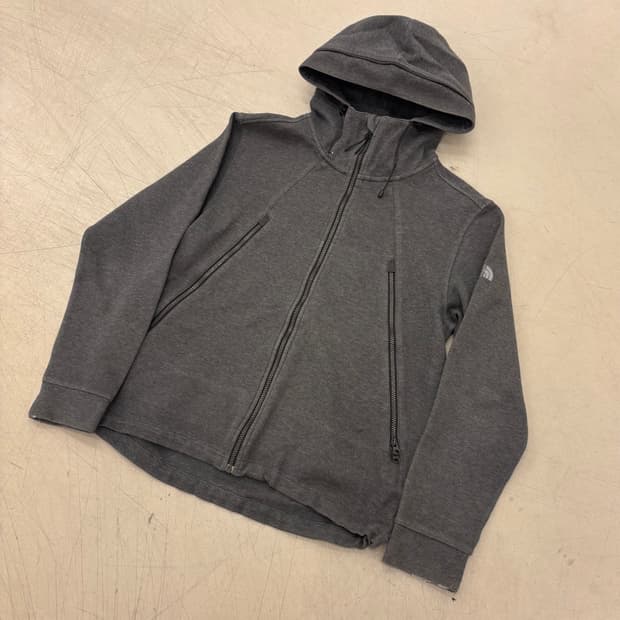 노스페이스 화이트 라벨 암로고 후드 집업