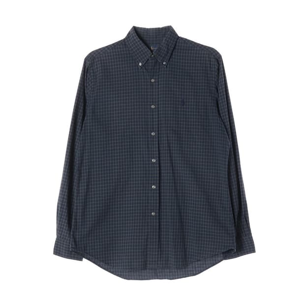 폴로 랄프로렌 네이비 타탄 체크 긴팔 셔츠 M