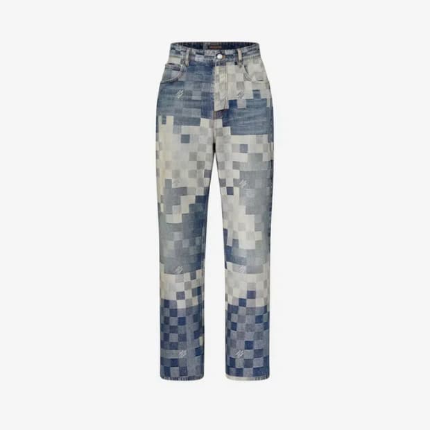 루이비통 다미에 데님 스케이트 팬츠 인디고 (32)