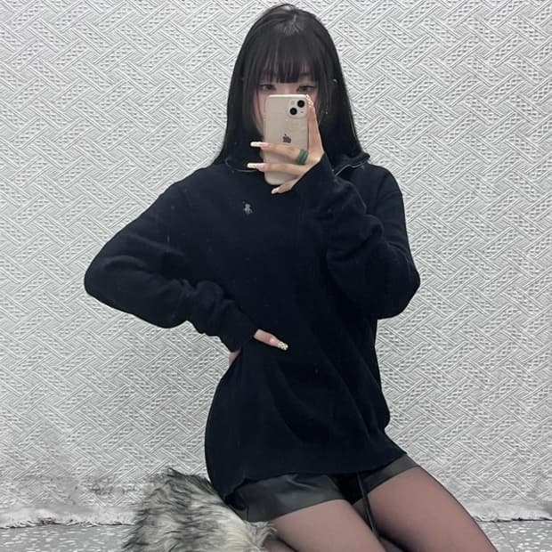 폴로 랄프로렌 모던 캐주얼 시크 반집업 니트 XXL C09743