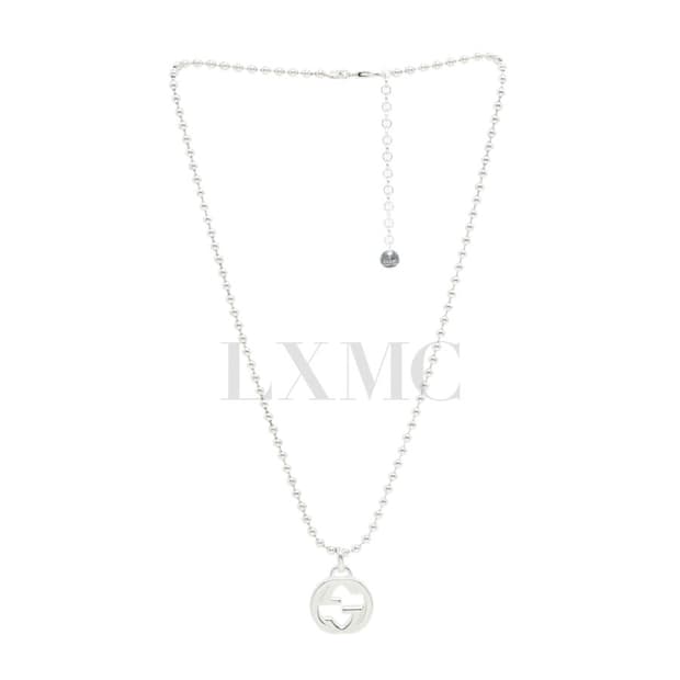 구찌 실버목걸이 아이코닉 인터로킹 G 불체인 네크리스 479219