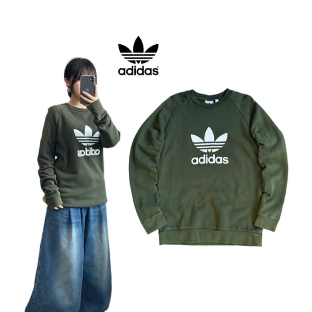 아디다스 신형 파이어버드 맨투맨 카키