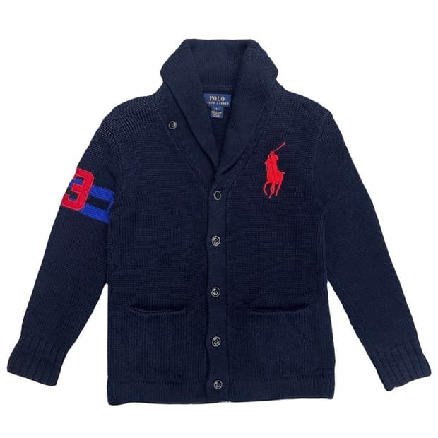 폴로랄프로렌 키즈 숄카라 가디건 네이비 7