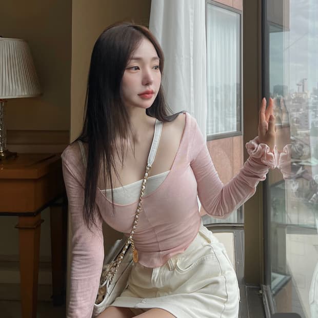 카인다미 발레리나 티 베이비 핑크 레이어드