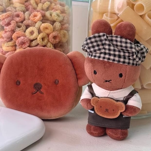 세트)경주 미피 멜라니 인형키링,찰보리빵 파우치키링