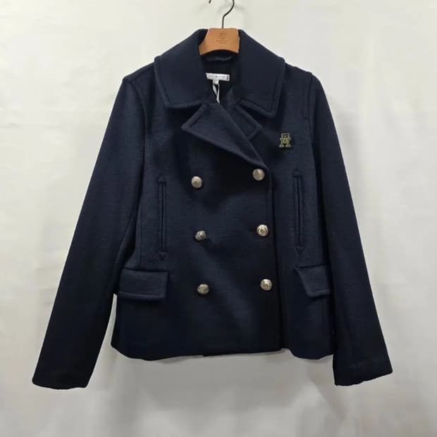 1607 [타미힐피거]울 블렌드 더블 피코트 34(s)