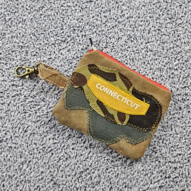 핸드메이드 리워크 커스텀 패치드 키링 월렛 (13X10) / 10729