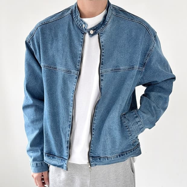 청자켓 데님 블루종 라이더 스타일 점퍼 남자 100 105