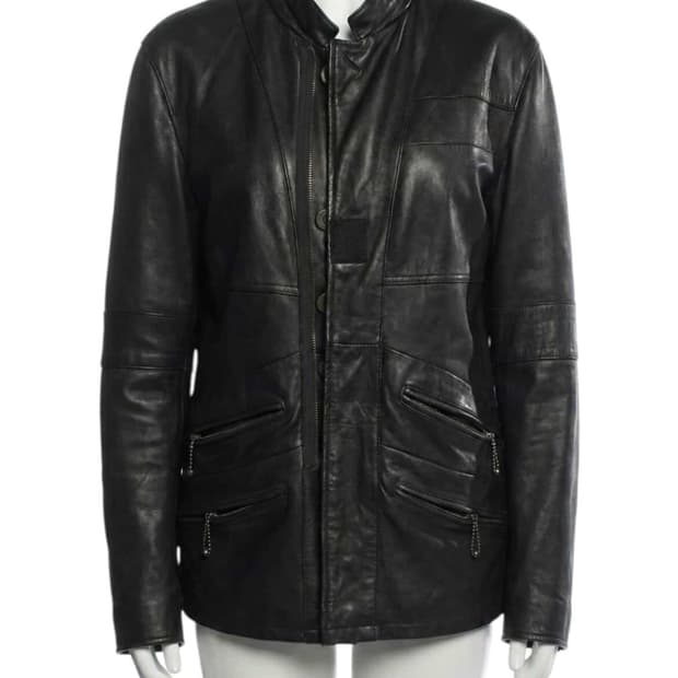ink military leather jacket