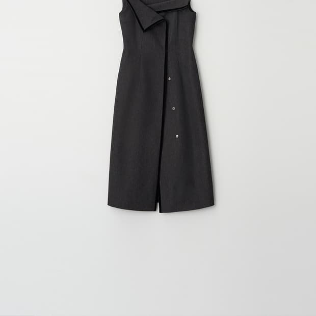 아뜰리에에디션 벨벳원피스(차콜)