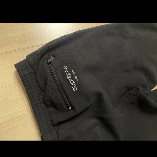 슈프림 폴라텍 팬츠 블랙 M