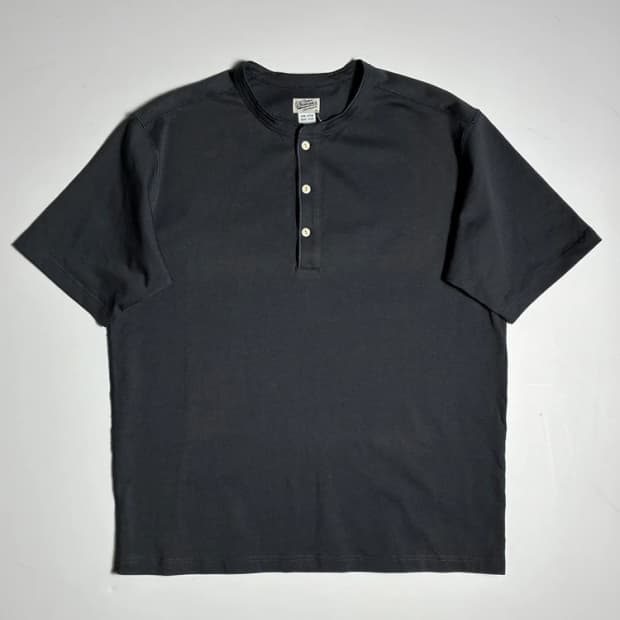 브론슨 Bronson 코튼 헨리넥 반팔 티셔츠 R1576