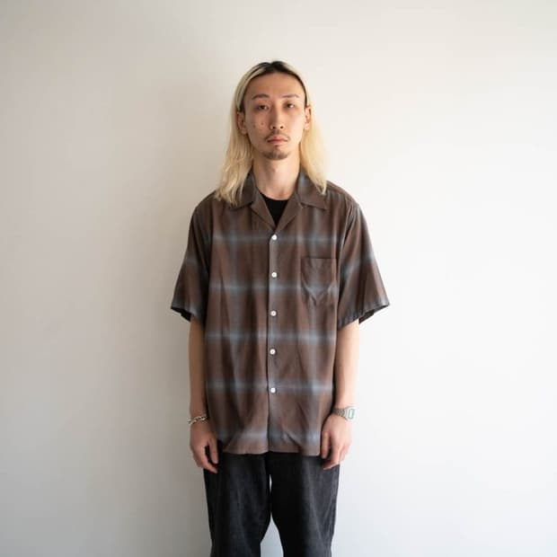 [L]와코마리아 23SS 브라운 옴브레 셔츠