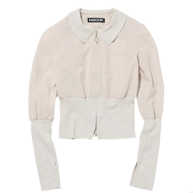 미스치프 라이트웨이트 와플 집업 셔츠 라이트 베이지