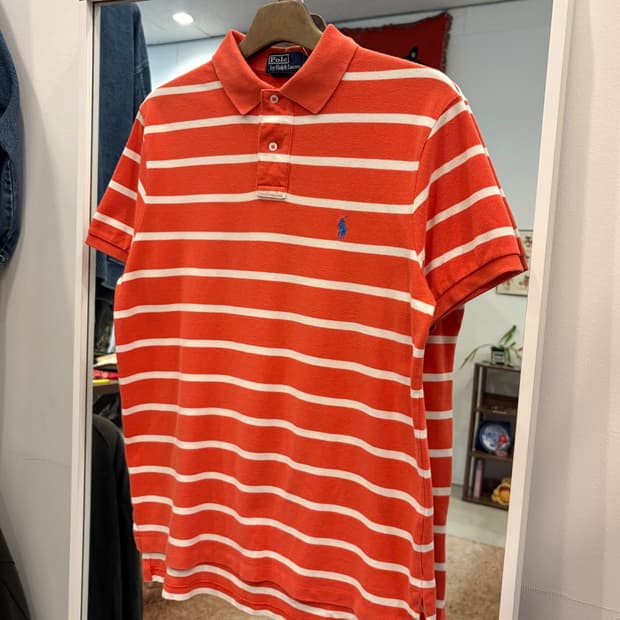 00s Polo RL 폴로 랄프로렌 스트라이프 카라티 pk 반팔 티셔츠