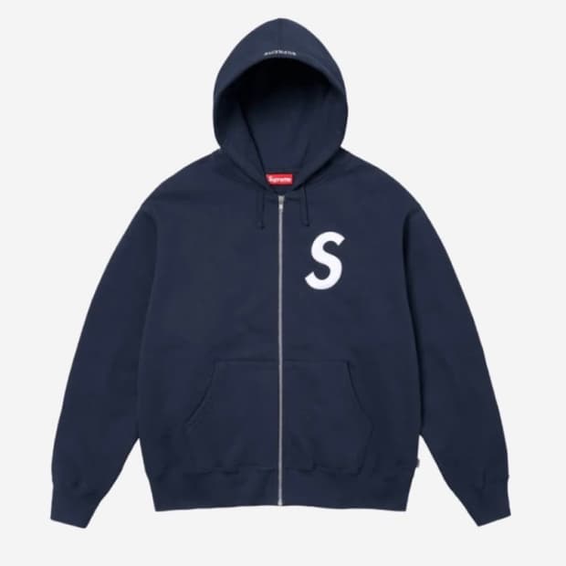 슈프림 s로고 후드집업 네이비 XL