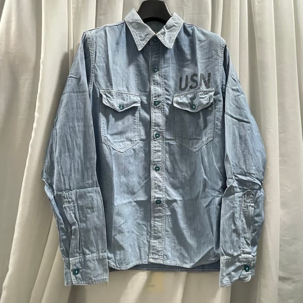 리얼맥코이/ USN 샴브레이 셔츠/ 95