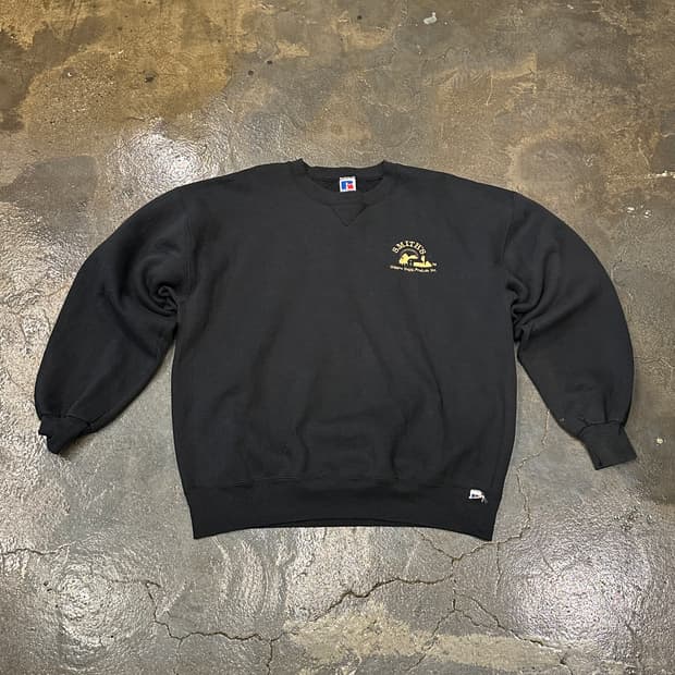 90s USA Russell 러셀  블랙 스웻셔츠 XL