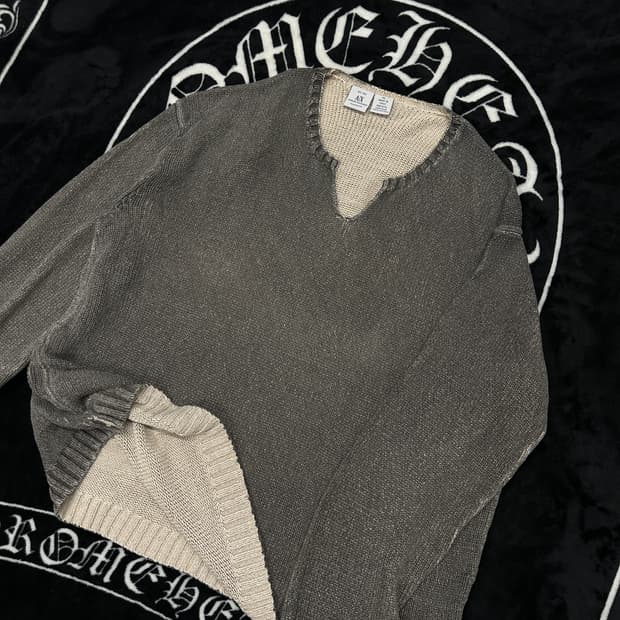 아르마니 그런지 y2k 페인팅 헤비 니트