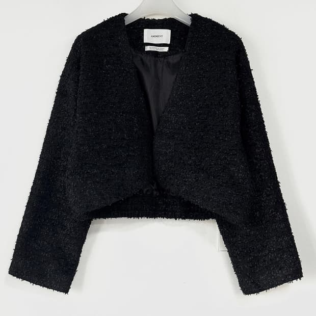 아미먼트 AMIMENT 트위드 볼레로 자켓
