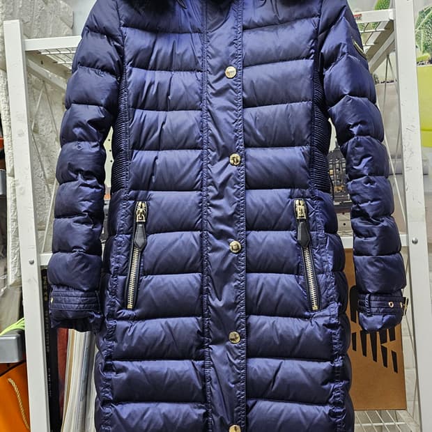 버버리 여성패딩 44 XS 다운 트렌치 롱패딩 AD29