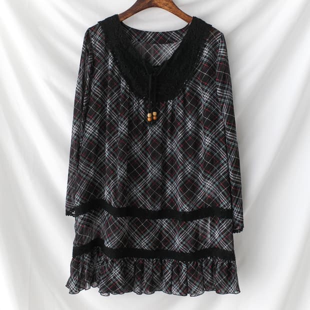 check crochet blouse 