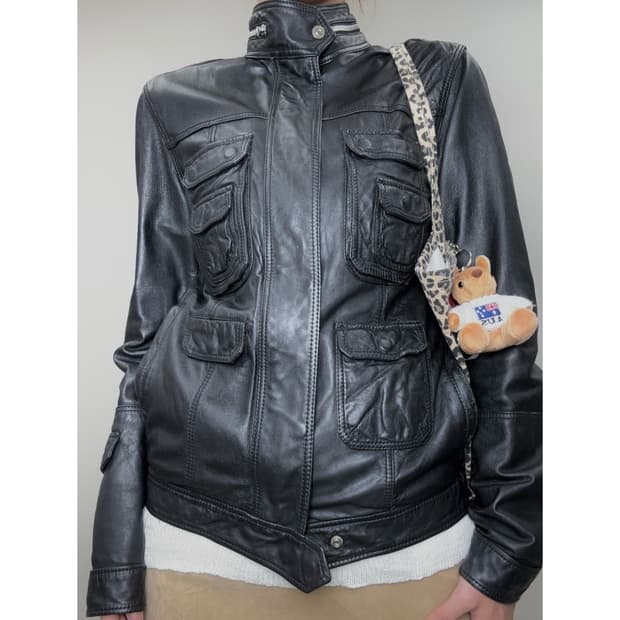 빈티지 양가죽 리얼 레더 자켓