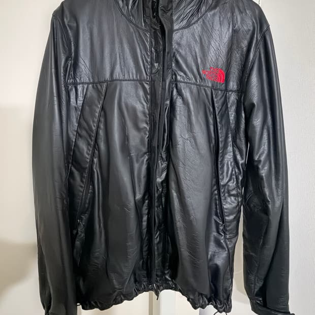 빈티지 노스페이스 퍼플라벨 레더집업