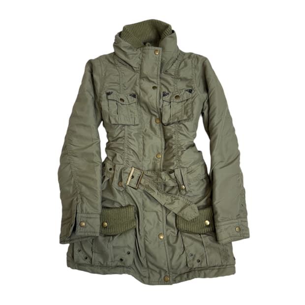 Y2k 벨트 디테일 야상자켓