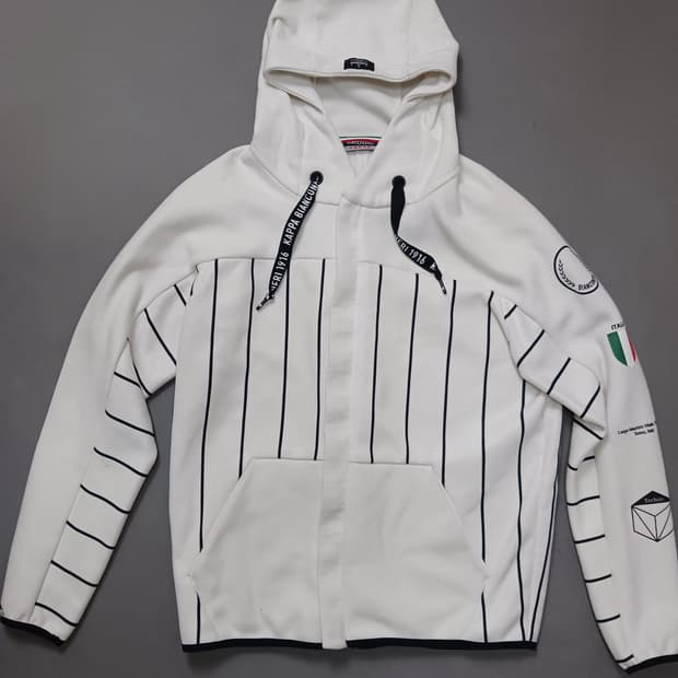 [L] 카파 로고 프린팅 기모 집업 후드 자켓