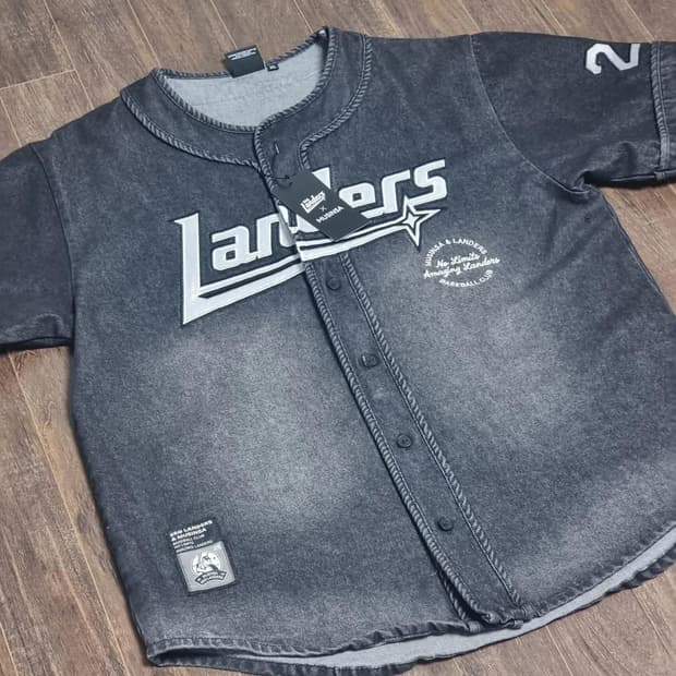 SSG랜더스 x 무신사 한정판 - 블랙데님 유니폼 XL