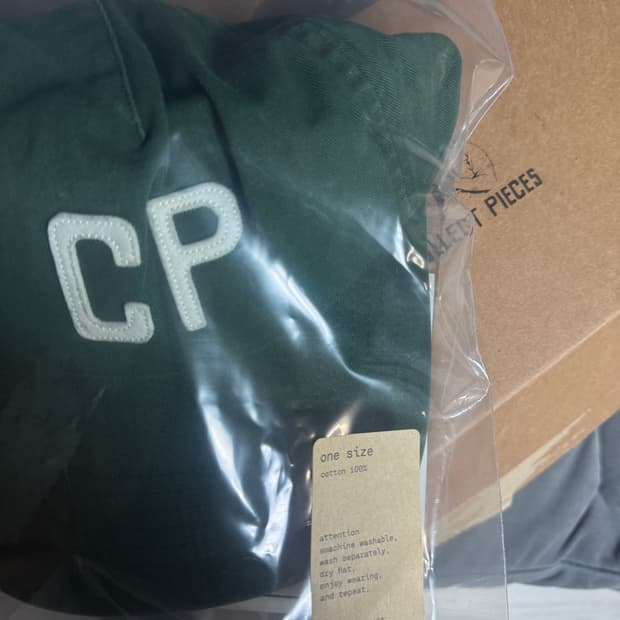컬렉트피시스 CP로고 5패널 그린 모자 캡
