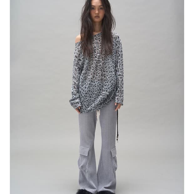 Somsoc 레오파드 니트_그레이