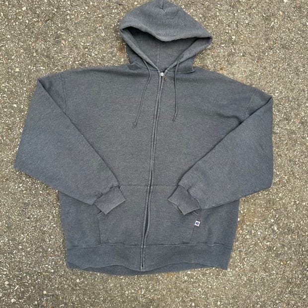 빈티지 90s 러셀 후드 집업 