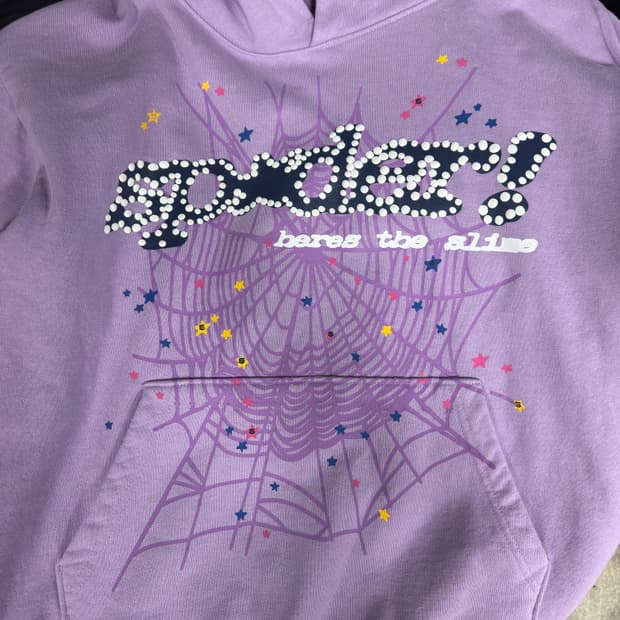 스파이더 sp5der 퍼플 후드티 판매합니다!