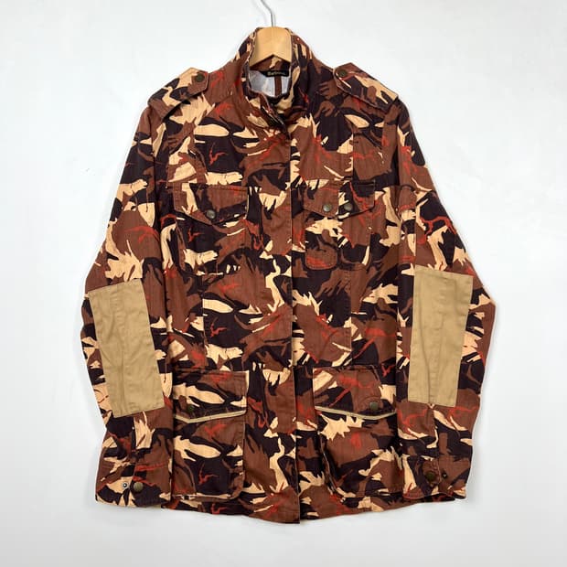 BARBOUR 바버 엘보우 패치 카모 헌팅 자켓