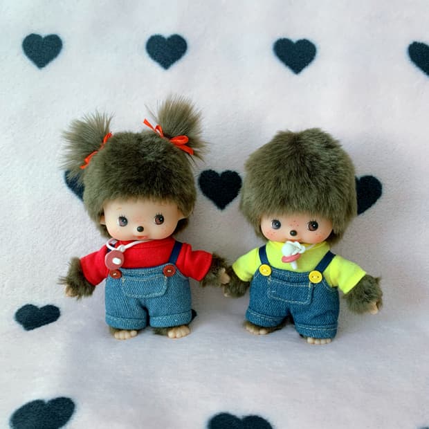 몬치치 데님 커플세트 인형