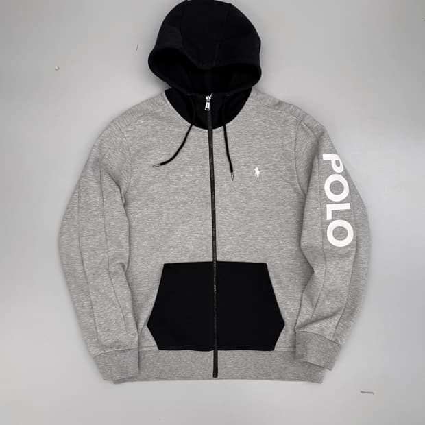 폴로 랄프로렌 루즈핏 신형 배색 트랙 후드집업