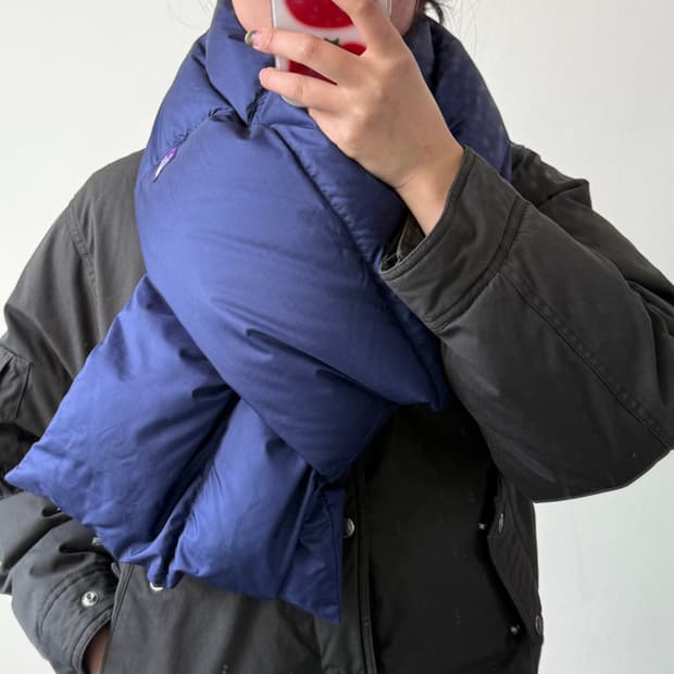 노스페이스 퍼플라벨 패딩머플러