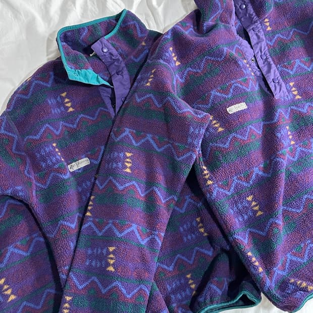 90s usa 콜롬비아 아즈텍 신칠라 플리스