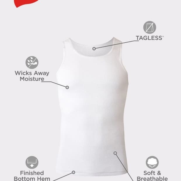 [M] 헤인즈 Hanes 민소매 나시