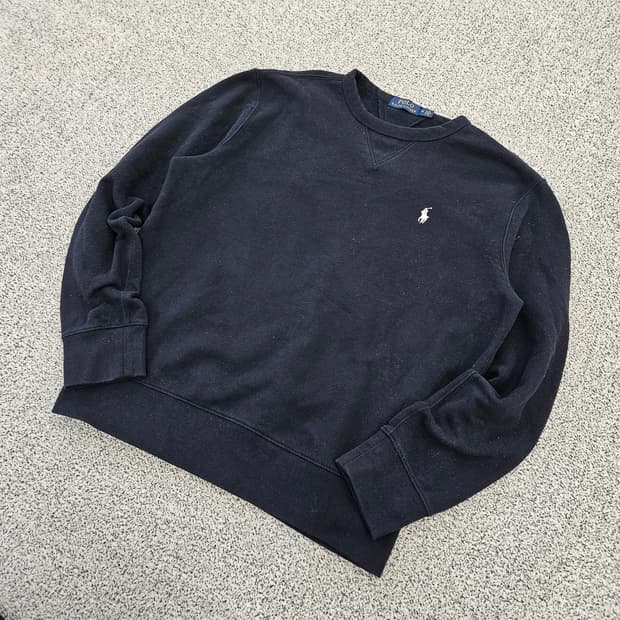 [M] 폴로 랄프로렌 스몰로고 기모 네이비 맨투맨 0102YH1