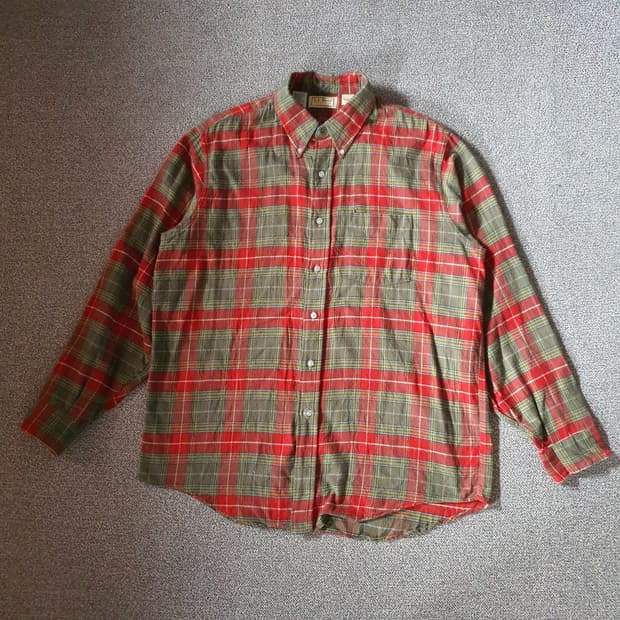 80s L.L.Bean 체크 셔츠  no.63