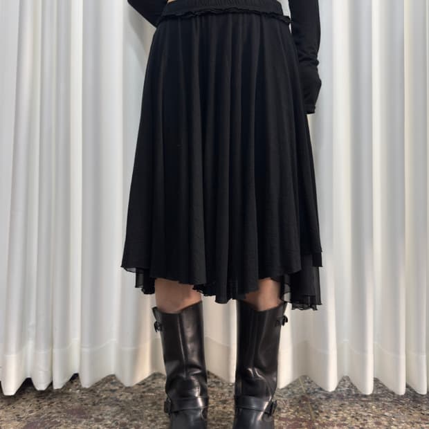 primo valore layered midi skirt