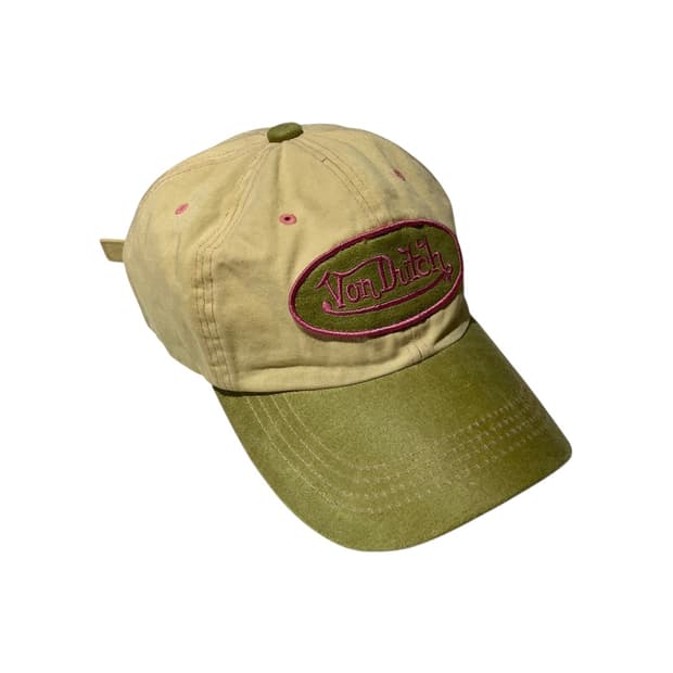 [Von Dutch] 본더치 배색 로고자수 캔버스 볼캡
