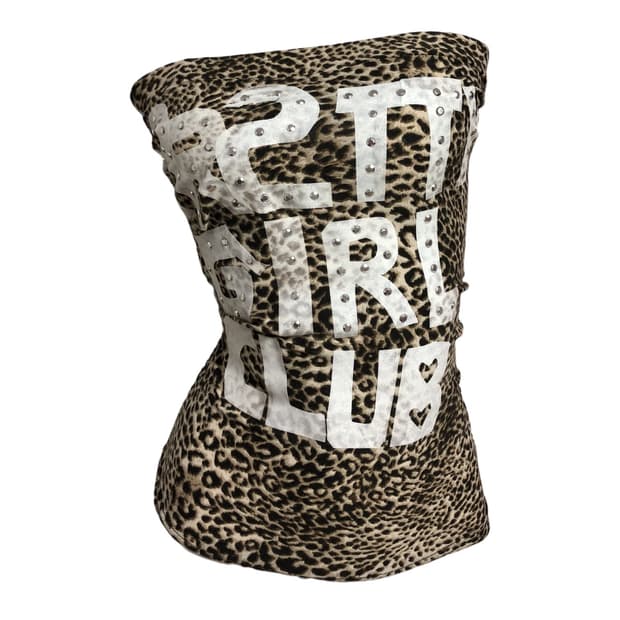 pretty girl club leopard tank top