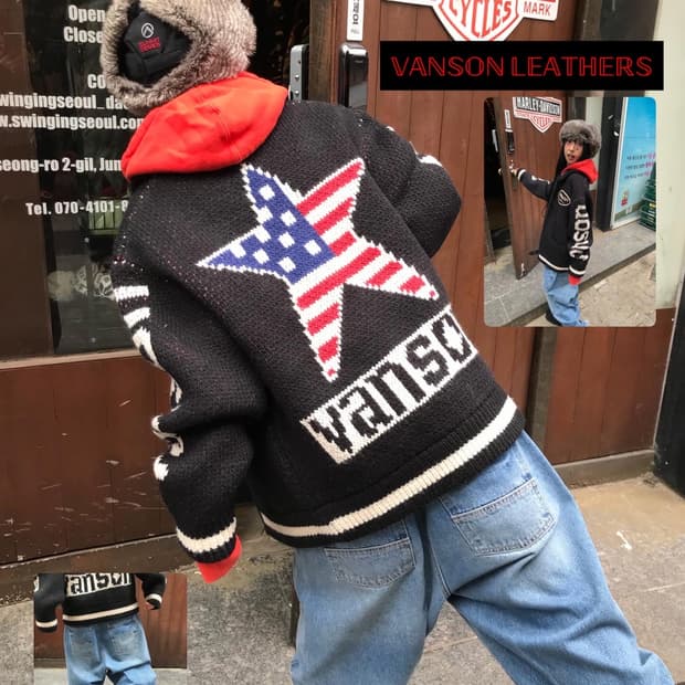 Vanson One Star Cowichan Zip-Up ( 새상품 )