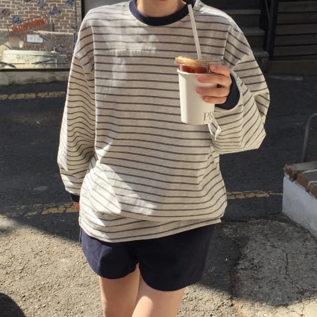 로버티 ROBERTI STRIPE LONG SLEEVE T